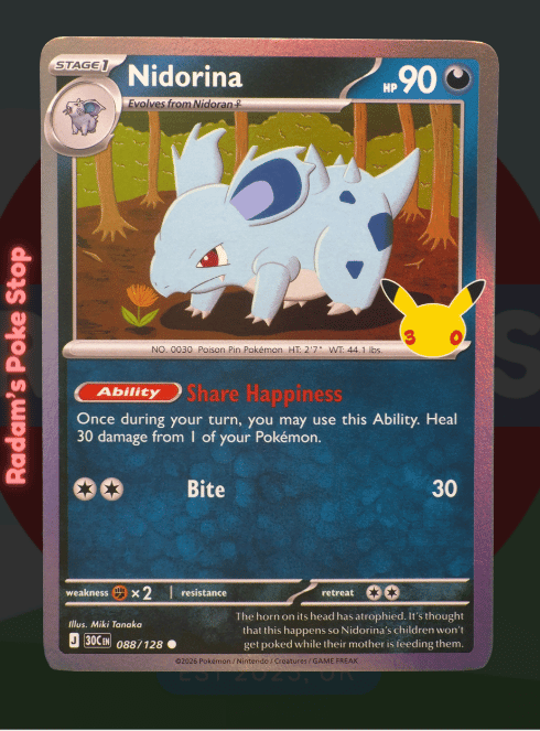 Nidorina #088 30th Celebrations 30C