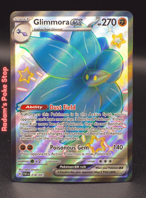 Glimmora ex #218 Paldean Fates Shiny Ultra Rare