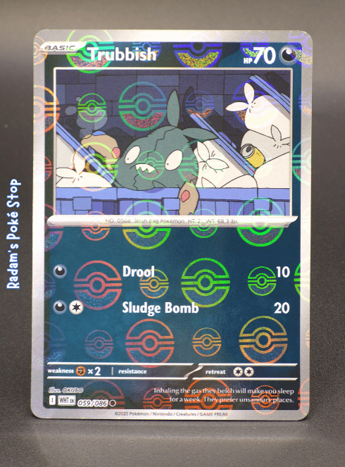 Trubbish #059 White Flare Poke Ball