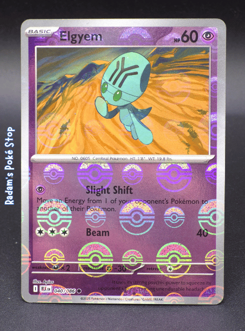Elgyem #040 Black Bolt Poké Ball
