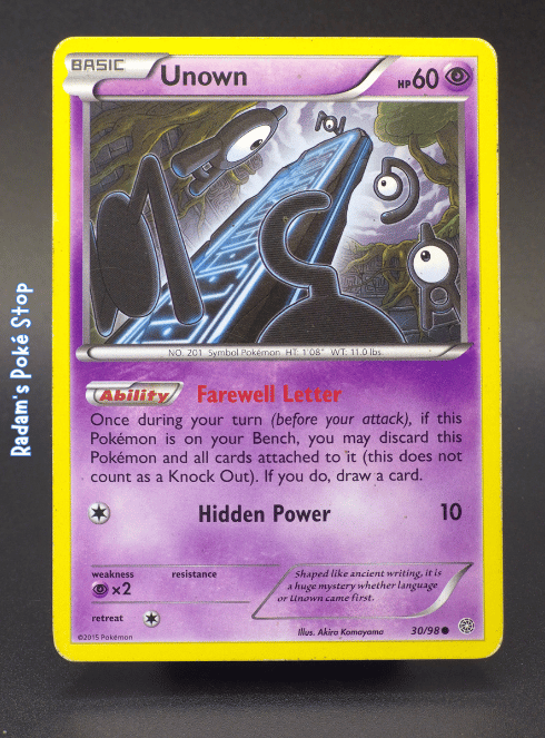 Unown #30 XY Ancient Origins