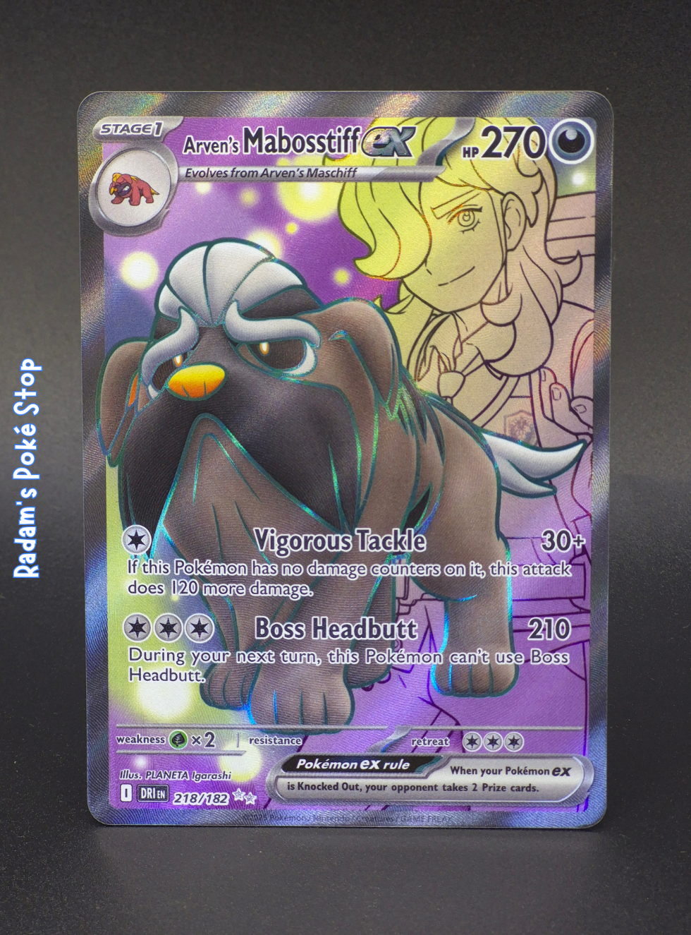 Arven's Mabosstiff ex #218 UR Destined Rivals