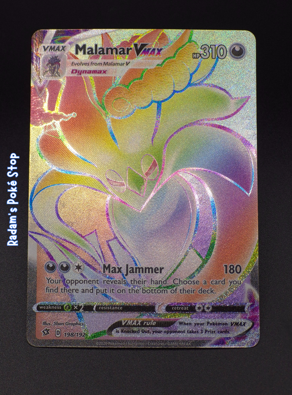 Malamar Vmax #198 Rebel Clash, Rainbow HR