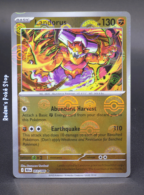 Landorus #053 Black Bolt Poke Ball