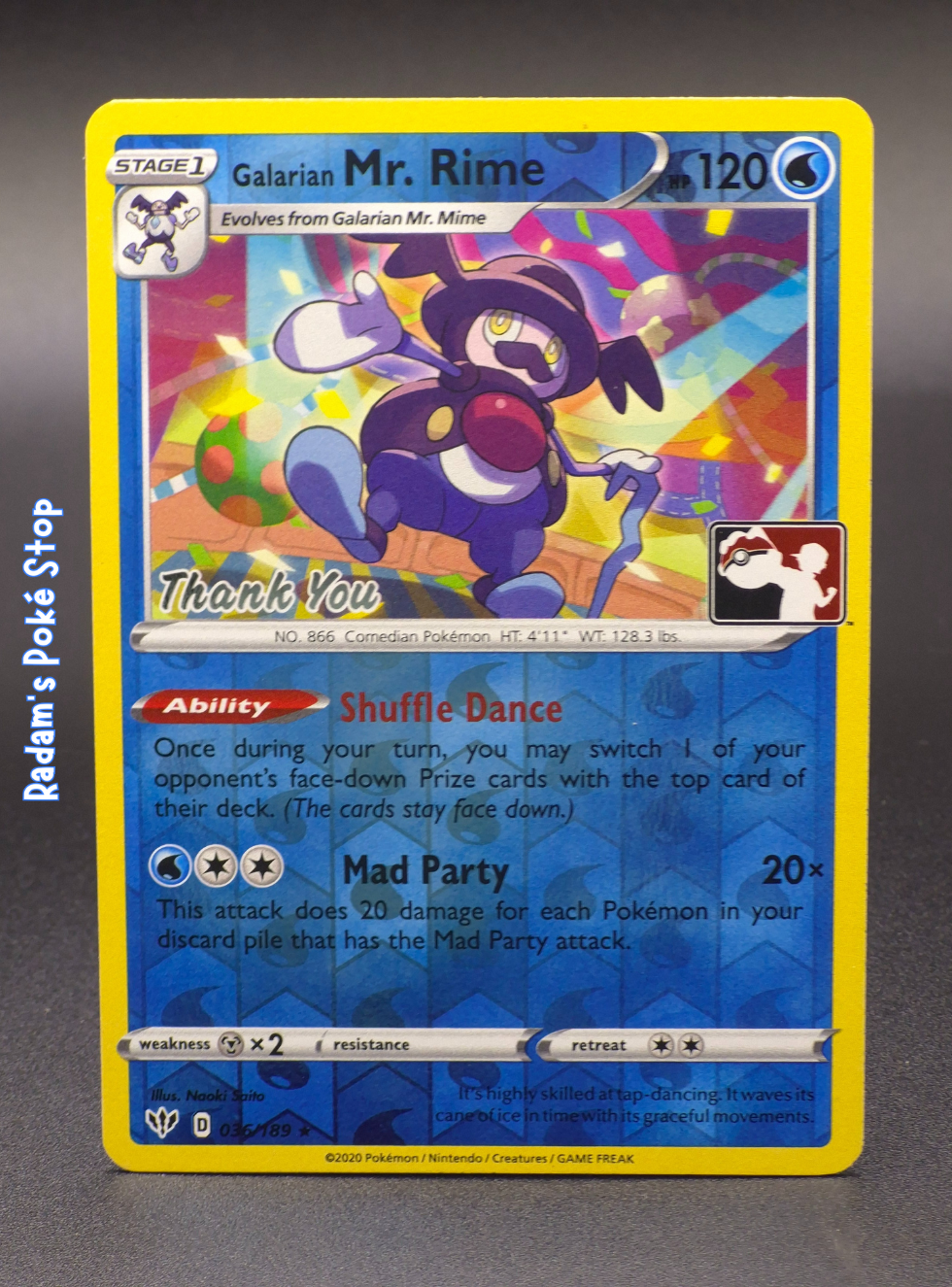 Galarian Mr Rime Pokemon League Thank You Promo