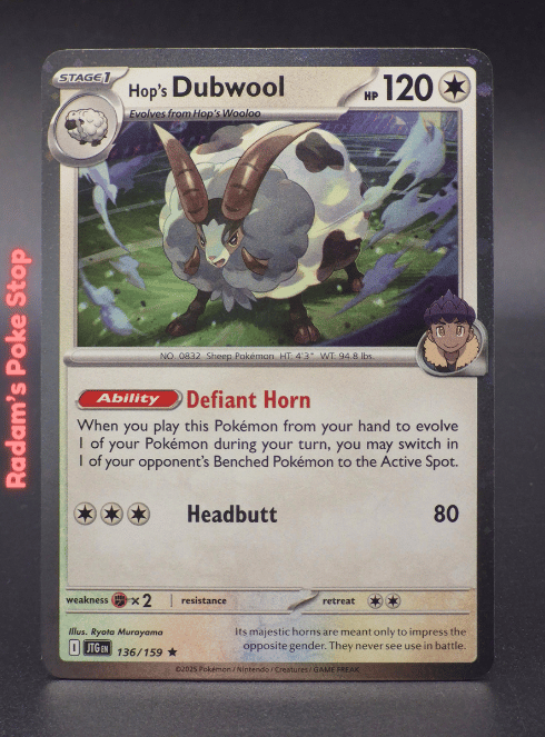 Hop's Dubwool #136 Cosmos Holo Promo