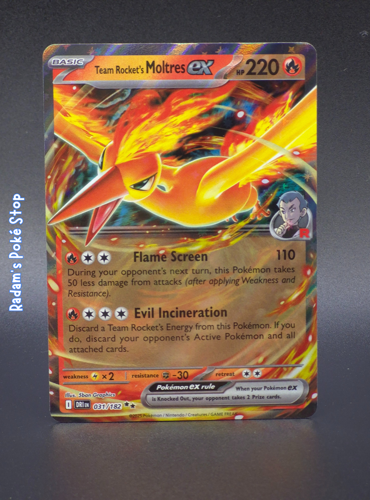 Team Rocket's Moltres ex #31 Destined Rivals DR