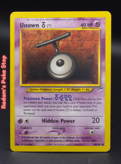 Unown T #88 Neo Destiny