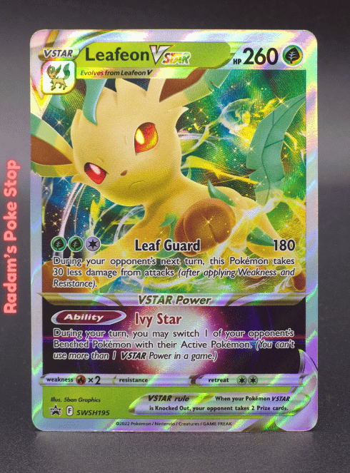 Leafeon Vstar #SWSH195 Black Star Promo