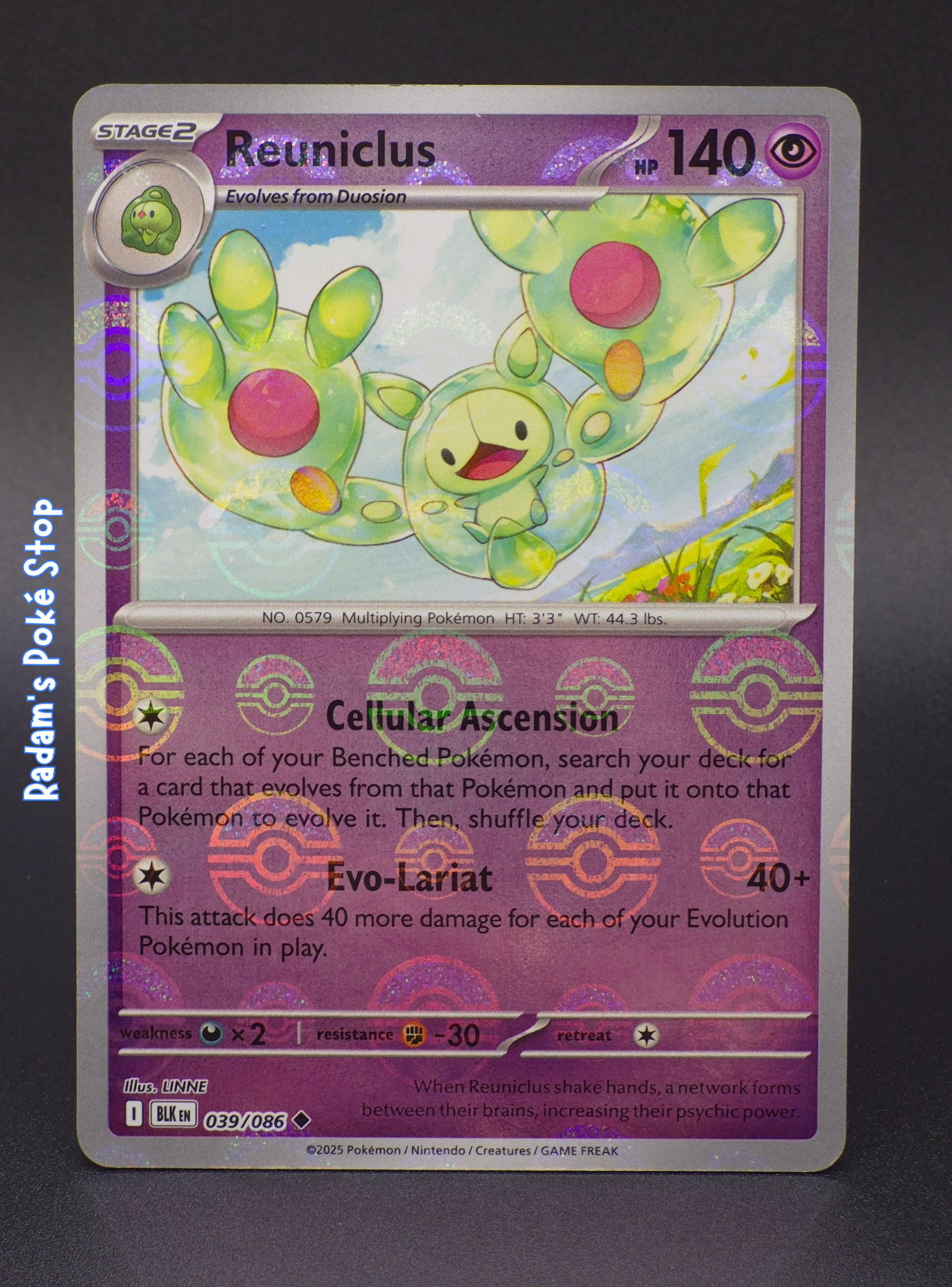 Reuniclus #39 Black Bolt Poké Ball