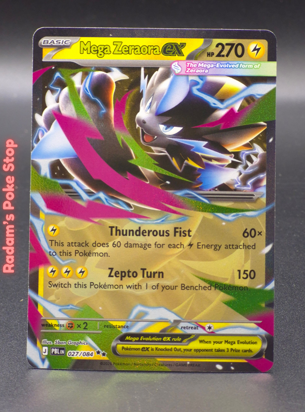 Mega Zeraora ex #027 Pitch Black DR