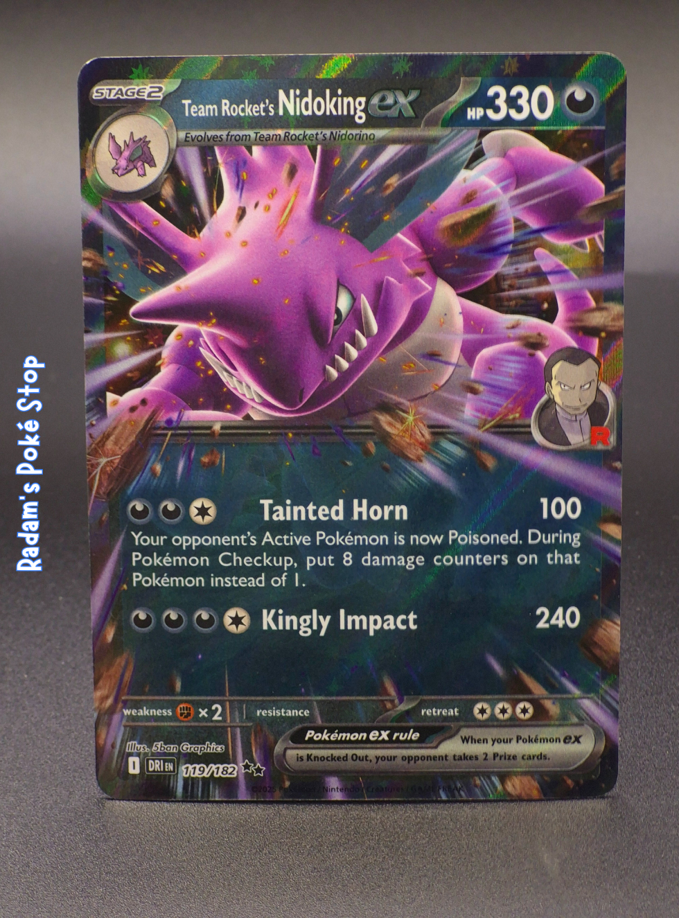 Team Rocket's Nidoking ex #119 Destined Rivals DR