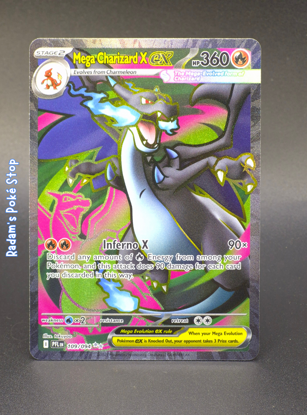 Mega Charizard X ex #109 UR Phantasmal Flames