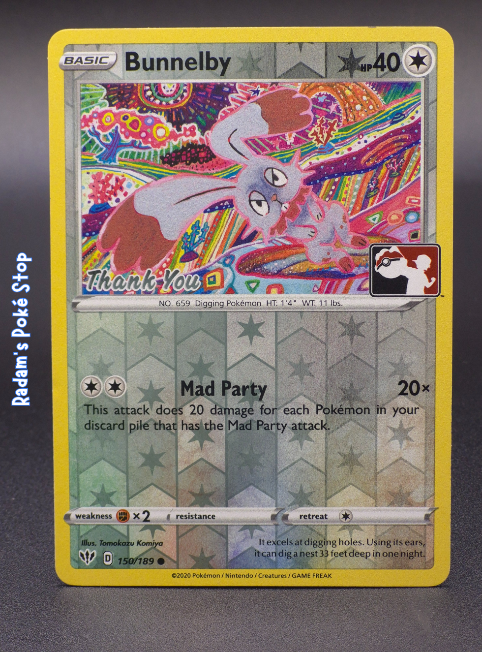 Bunnelby Pokemon League Thank You Promo