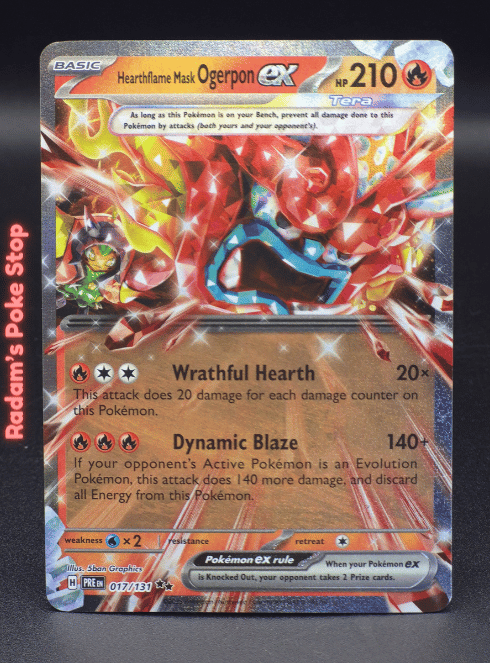 Hearthflame Mask Ogerpon ex #017 Prismatic Evolutions DR