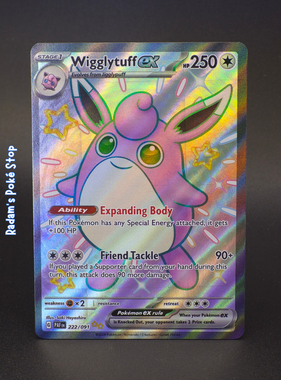 Wigglytuff ex #222 UR Paldean Fates