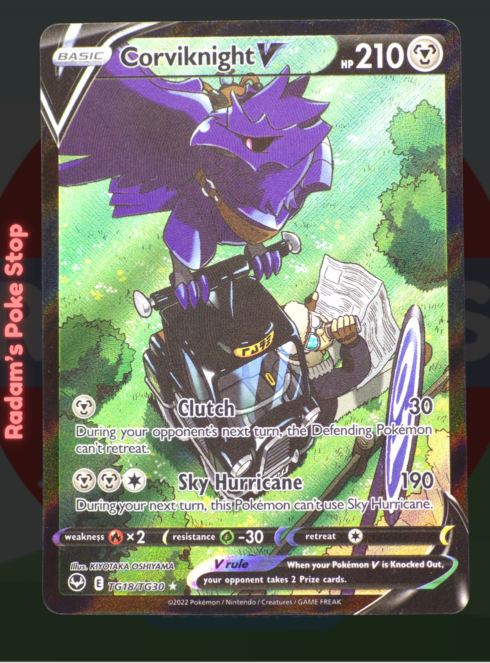 Corviknight V TG18/TG30 Silver Tempest, Trainer Gallery Rare presented by Pokémon TCG. 