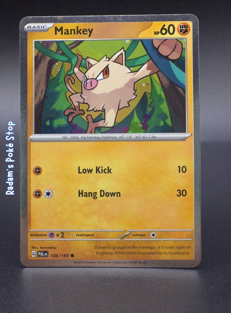 Mankey #106 Promo Cosmos Holo Paldea Evolved