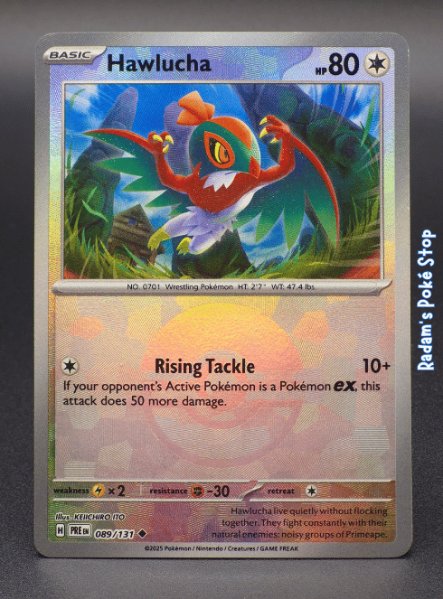 Hawlucha #089 Prismatic Evolutions Poke Ball