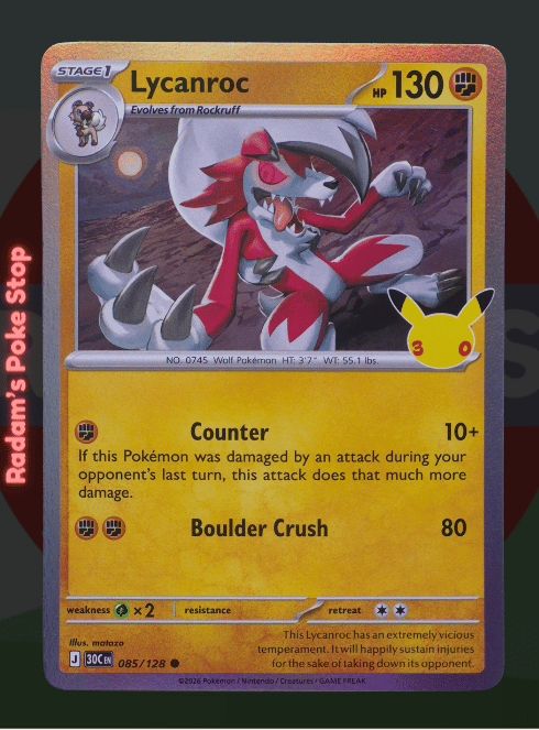 Lycanroc #085 30th Celebrations 30C