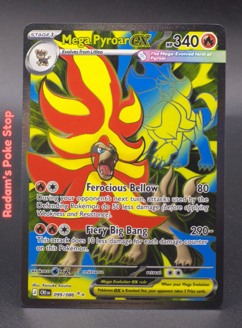 Mega Pyroar ex #099 CRI Chaos Rising UR
