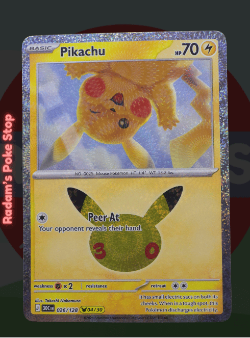 Pikachu 04/30 #026 30th Celebrations 30C