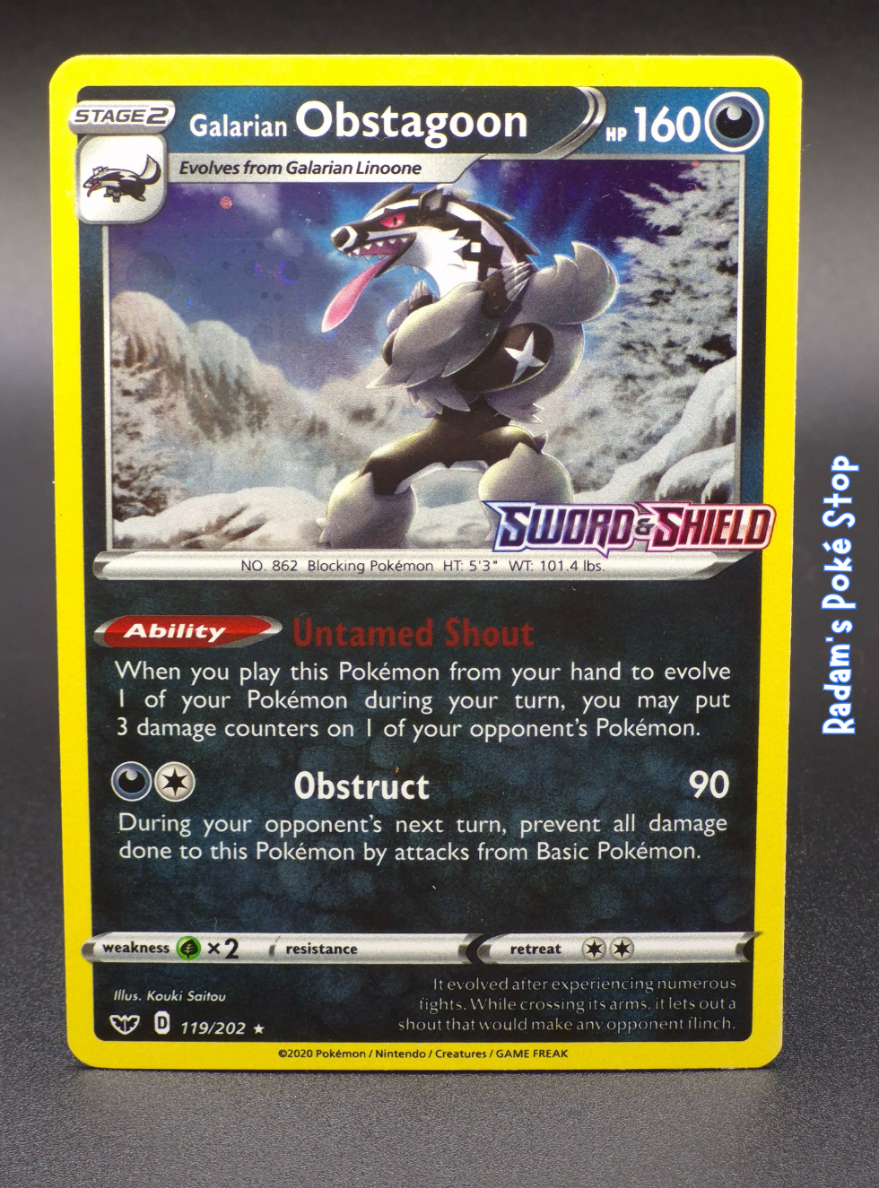 Galarian Obstagoon Stamped Promo #119 Sword & Shield