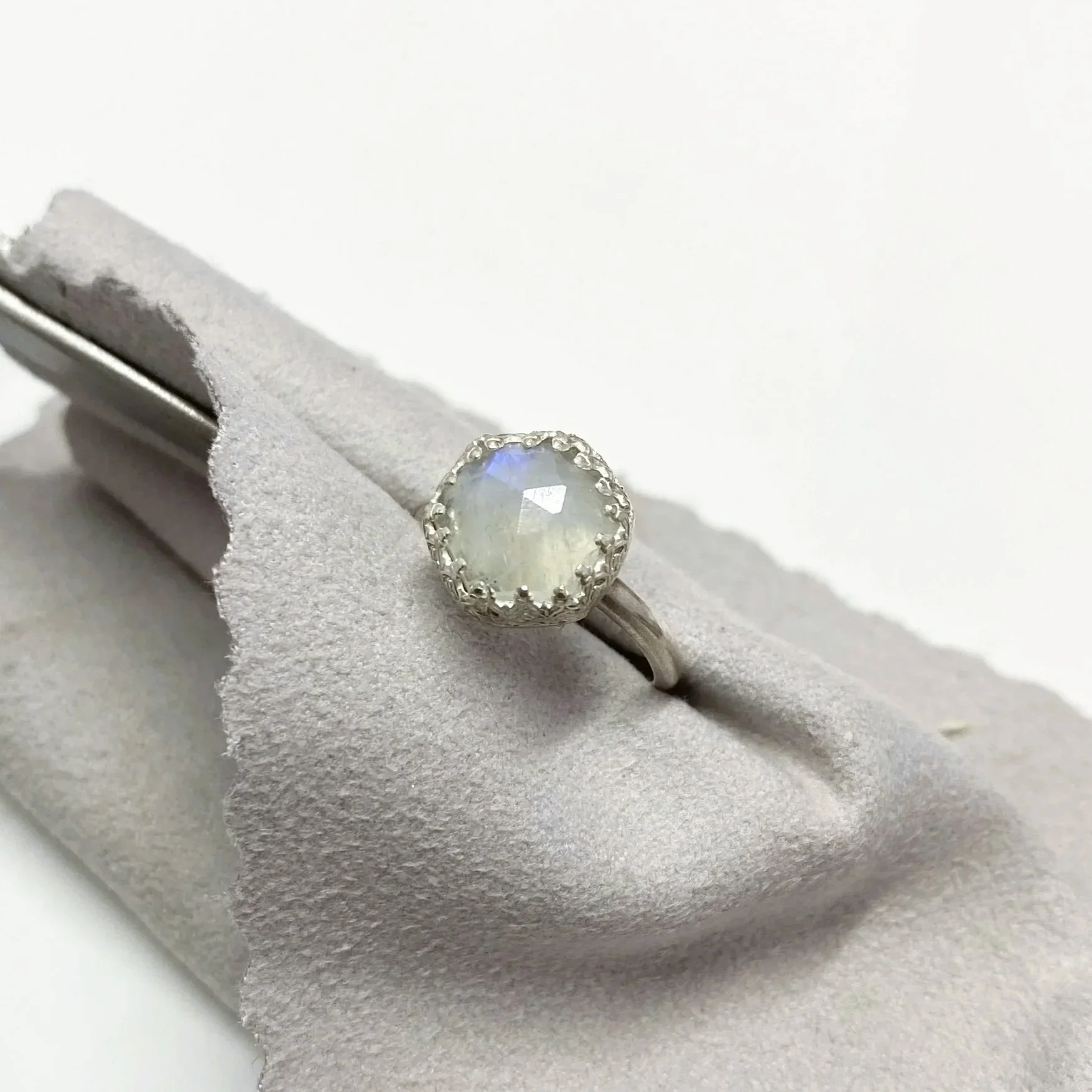 Rainbow Moonstone Ring