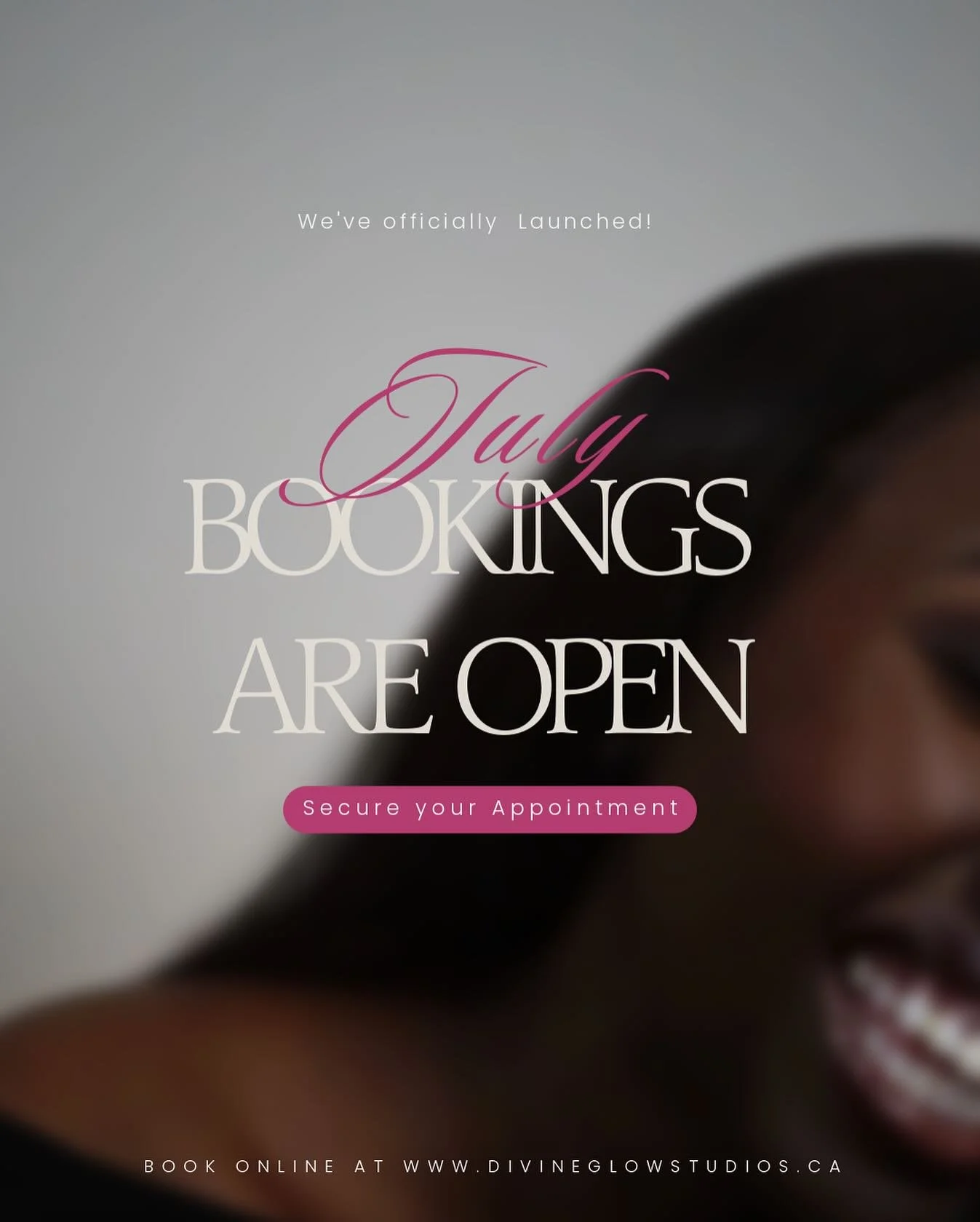 Happy new month, Beauties!

We&rsquo;re thrilled to announce that our site is officially live. Tap the link in our bio to explore pricing and availability. 

We can&rsquo;t wait to work with you!

#DivineGlowStudios #LaunchingSoon #ottawamua #ottawam