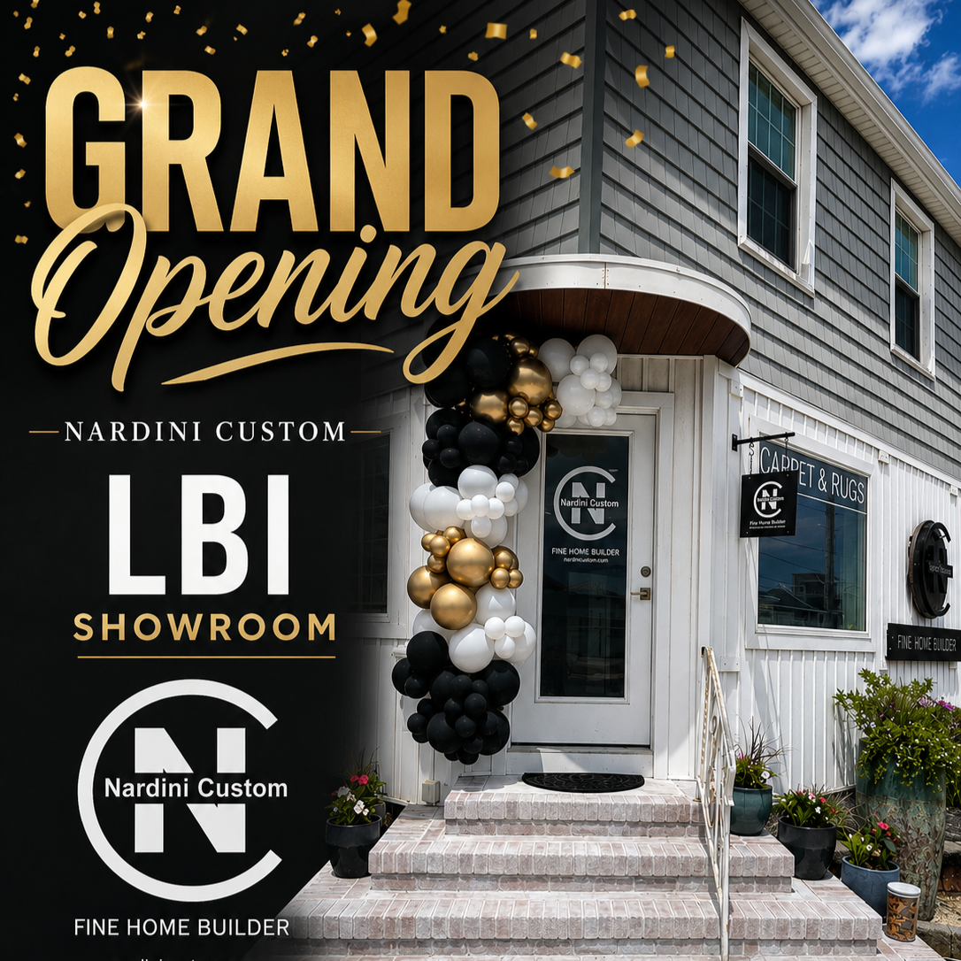 Nardinin Custom Builders Long Beach Island Showroom and Design Center, featuring Stanton carpet, Plain and Fancy cabinetry, finishes and more .