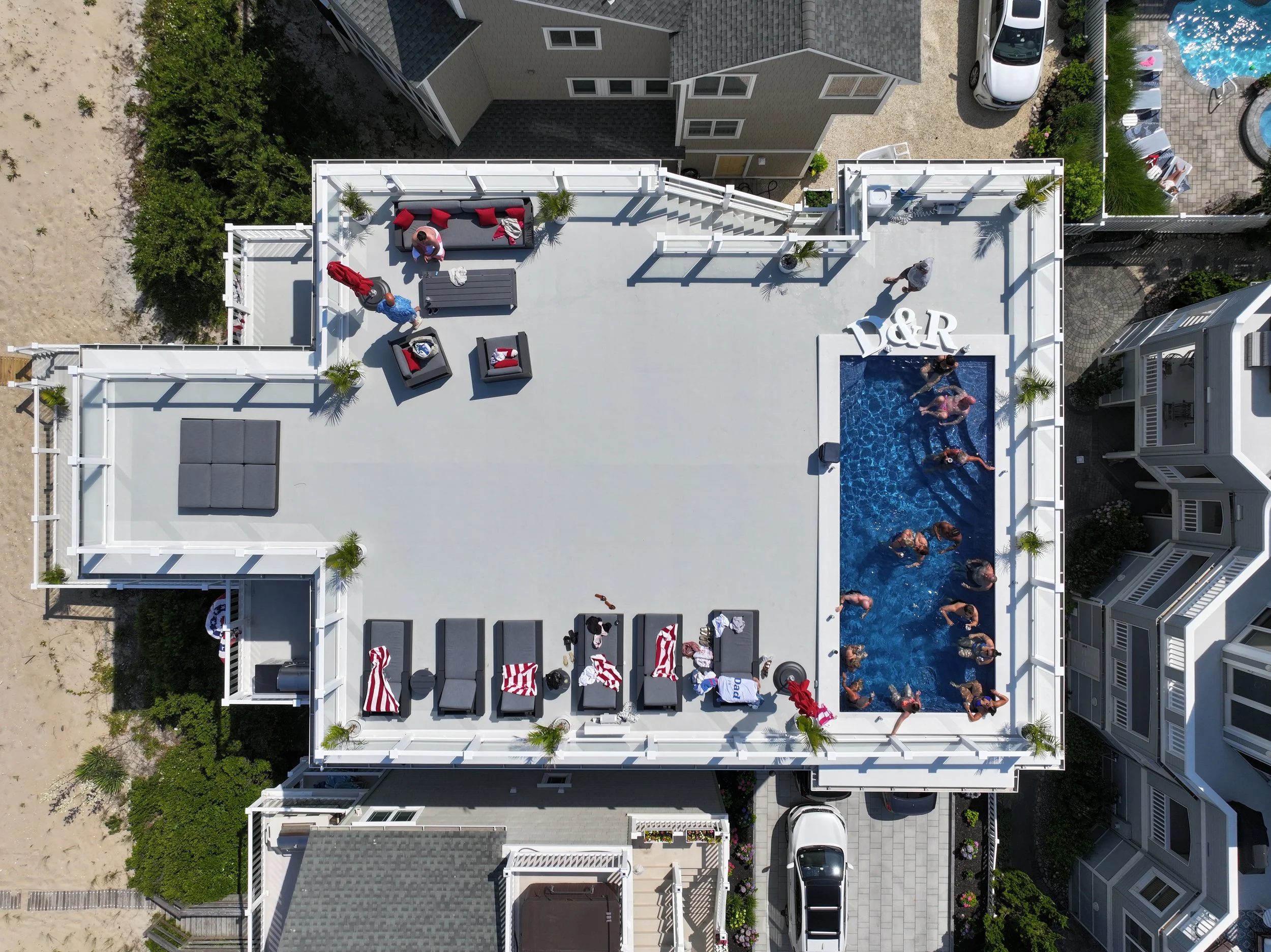 Rooftop Pool Installation, Long Beach Island, NJ