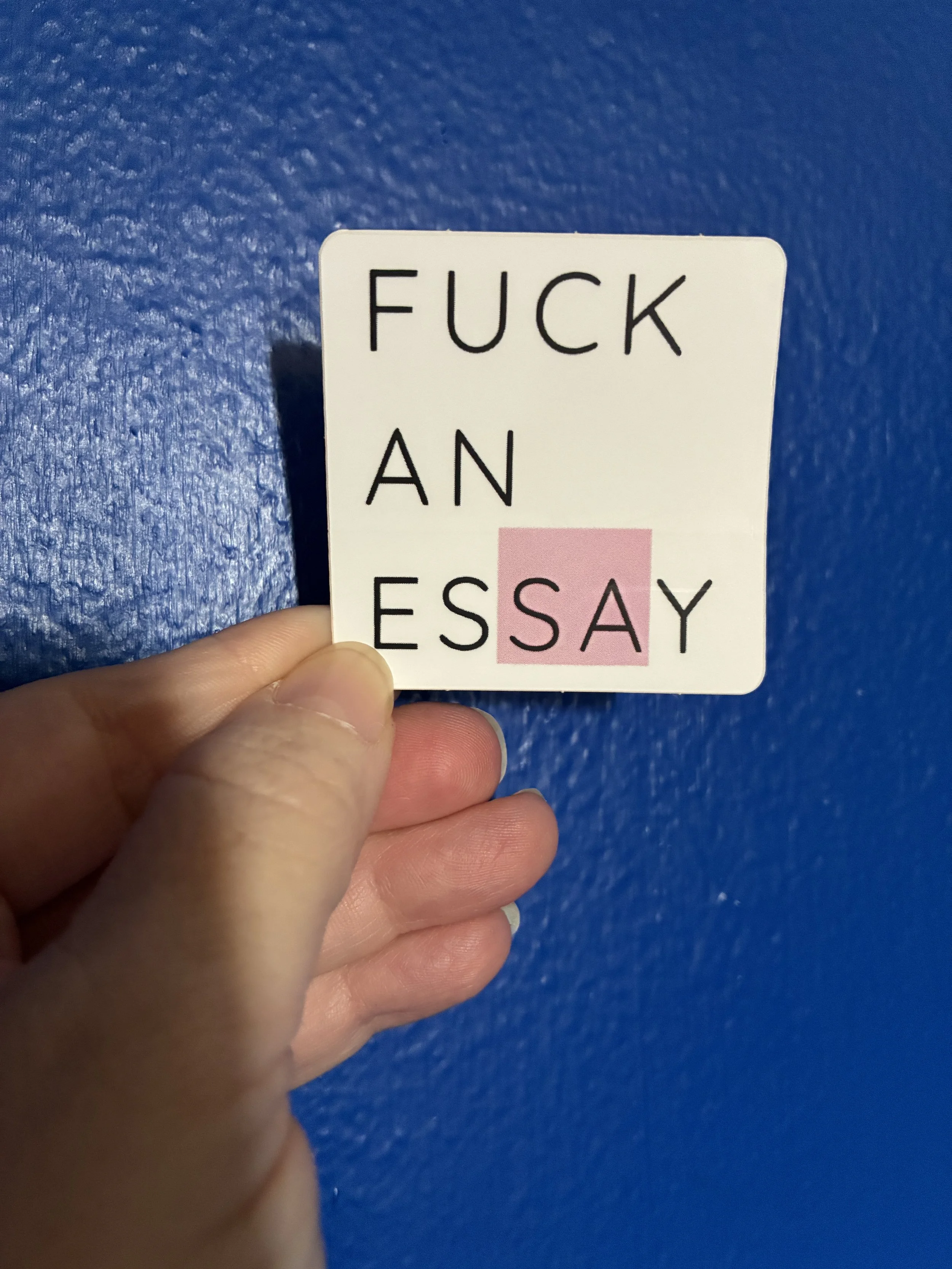 FUCK AN ESSAY Sticker