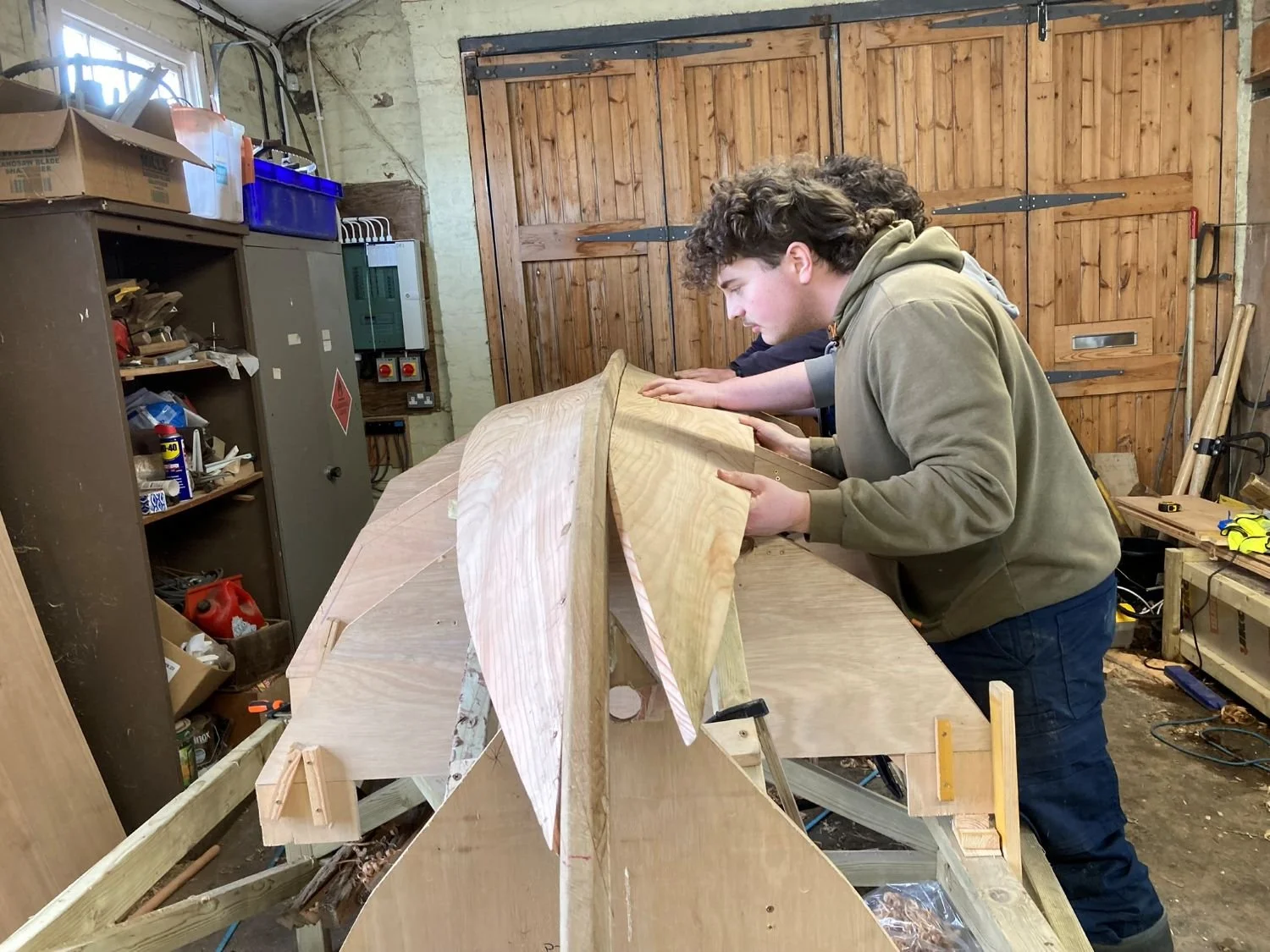 Person working with timber