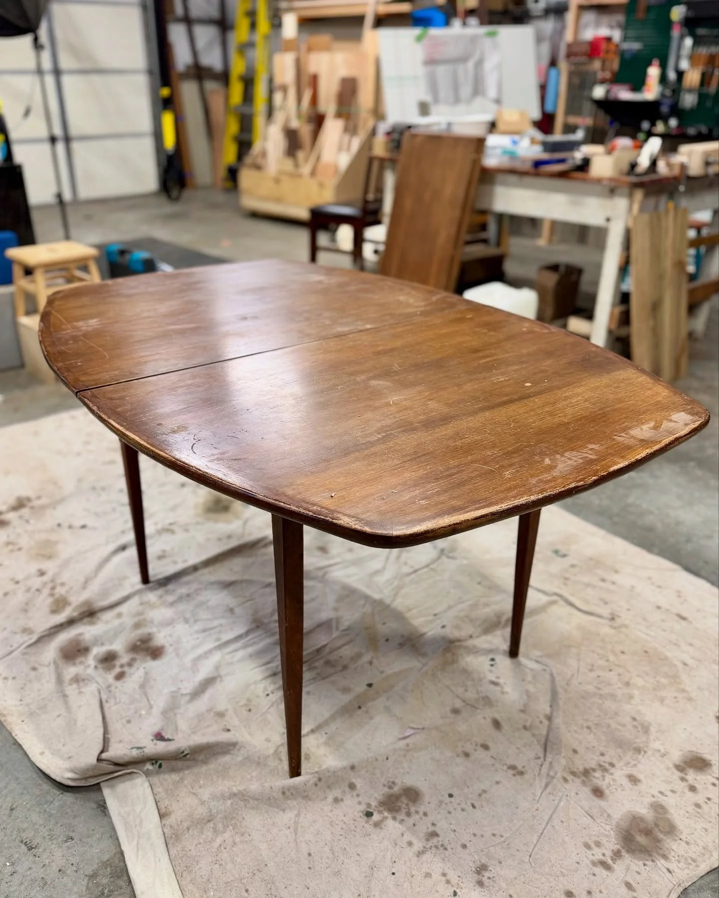 Spring is here and that means it&rsquo;s time for a new project. I am restoring and refinishing this mid-century dining table. My grandparents bought it new and my family has been sharing meals around this table since the 60s. Overall it&rsquo;s stil