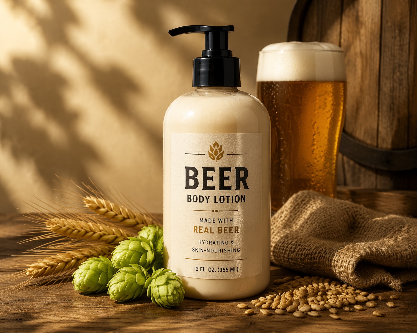 Beer Body Lotion 8 oz Pump