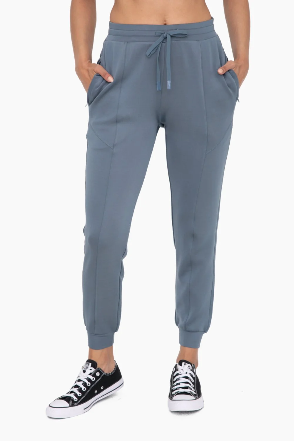 AP7013 Cuffed Joggers with Zippered Pockets (Blue)
