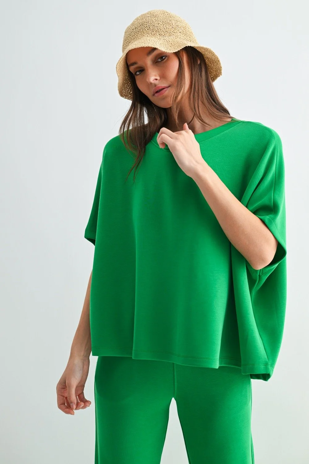 KT5288 Laguna Boat Neck Top (Green)
