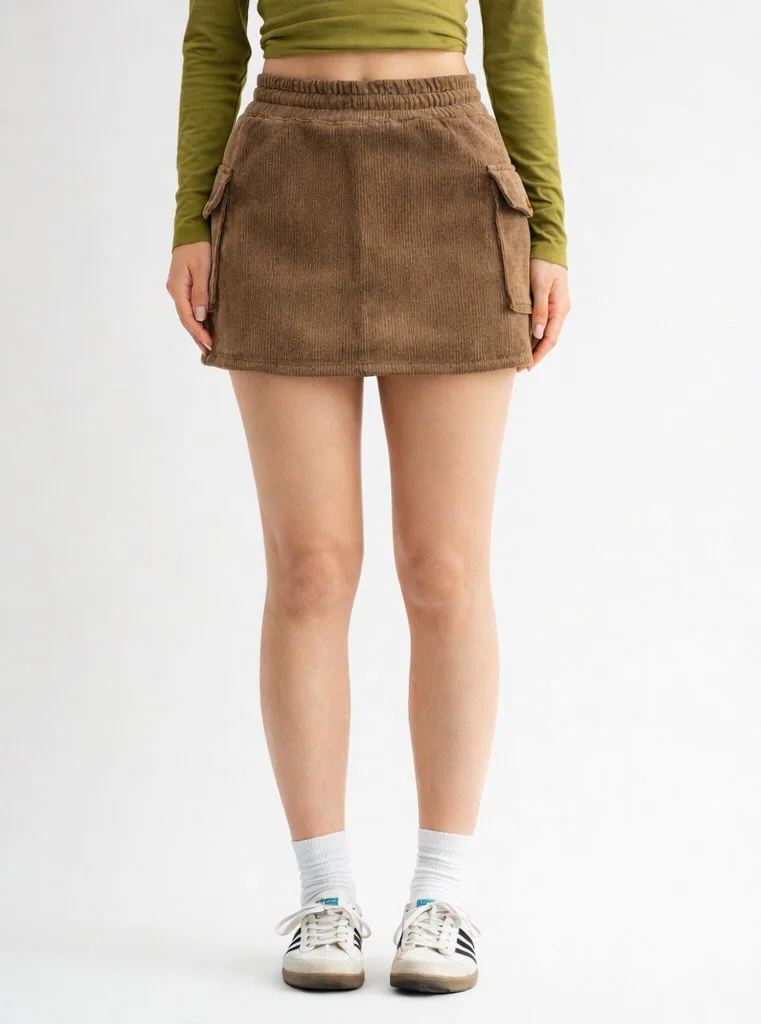 Cargo Corduroy Skort (Dark Earth)