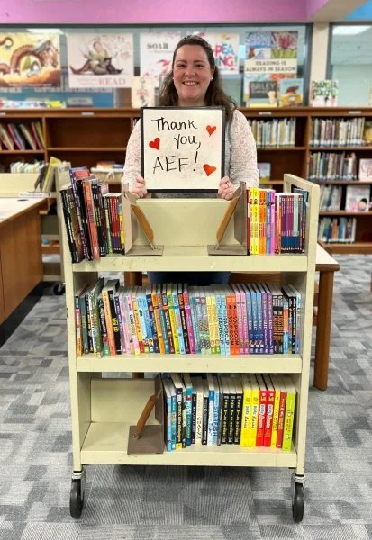 McKinley Librarian with AEF Grant Summer Book