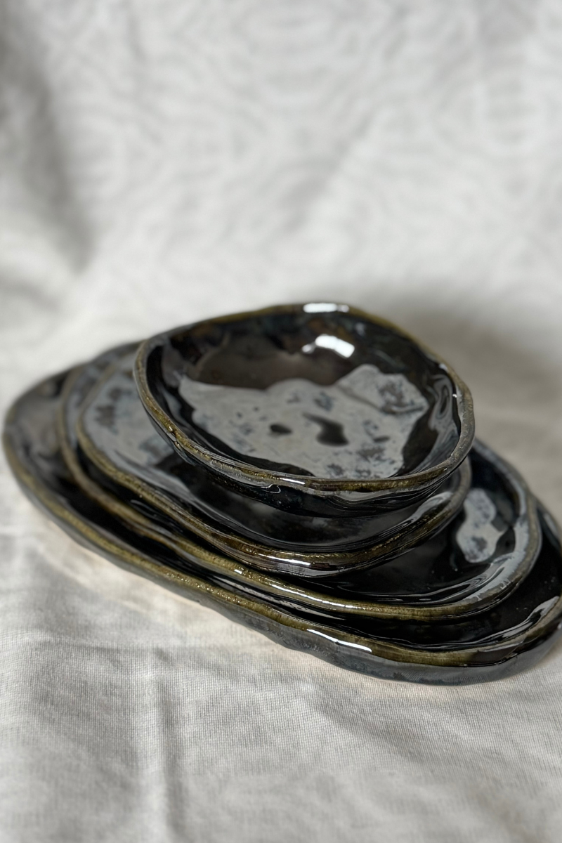 chrome trinket dishes