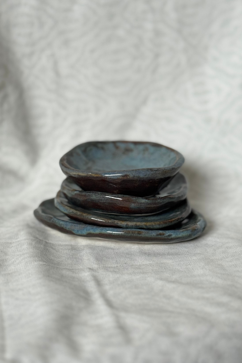 small blue trinket dish