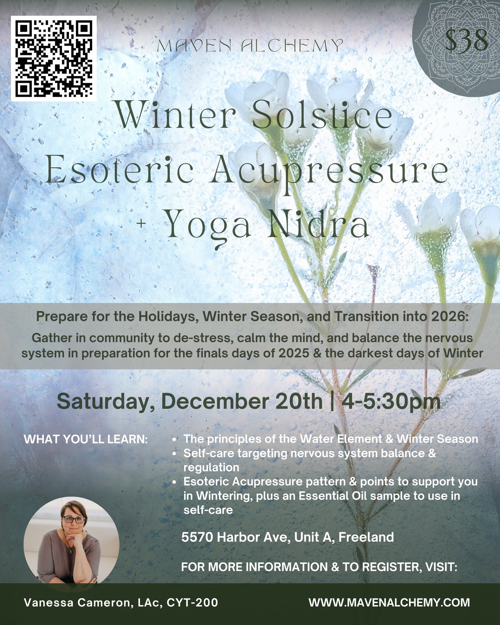 ✨ WINTER SOLSTICE RESET: Saturday, Dec 20th 4-5:30 pm ✨

🌬🌧 🌊 Winter is here, and the Holiday Season &amp; 2026 are weeks away. Nature's energy is beginning to whisper that it's time to turn inward, be still, go deep, and reflect on life, but duri