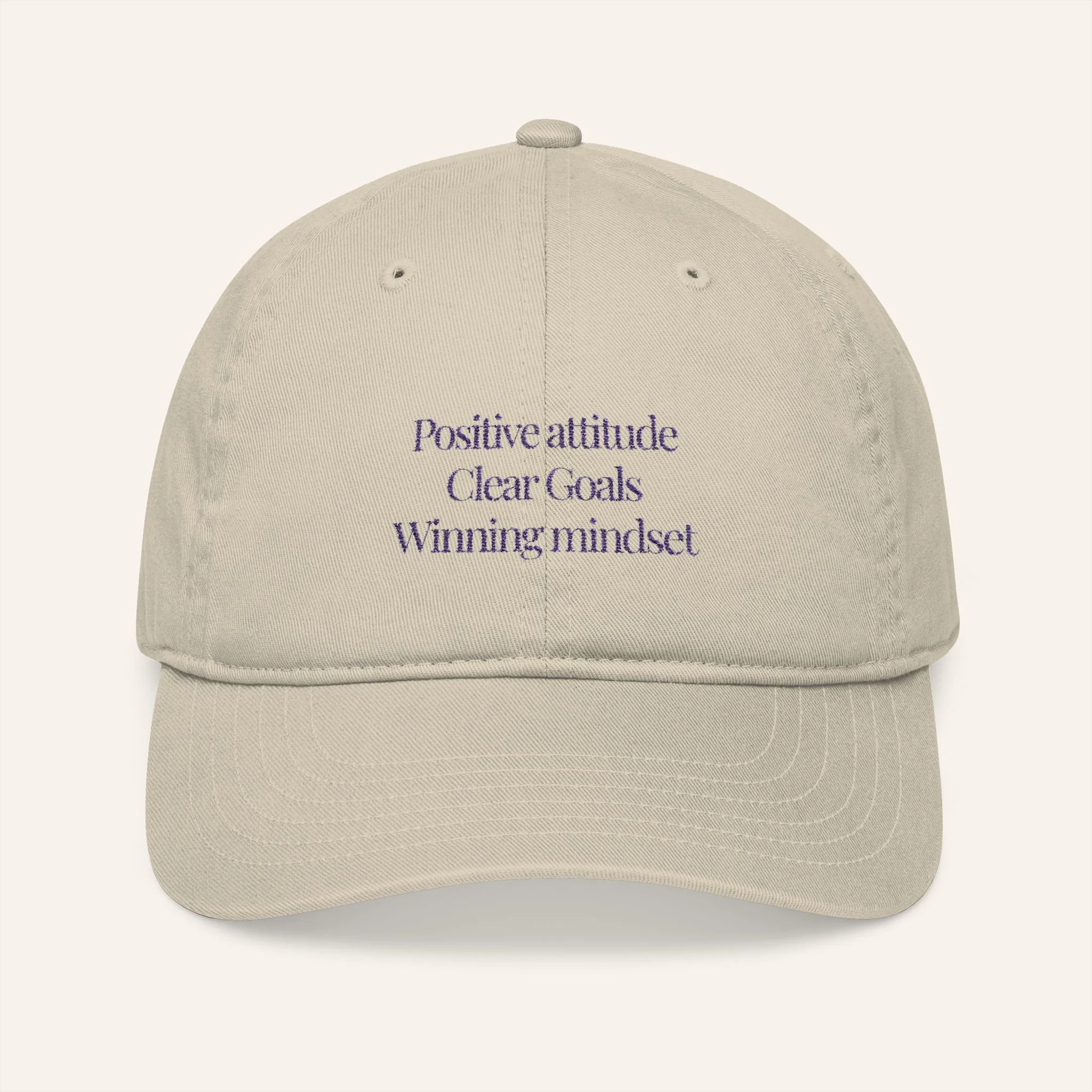 Casquette brodée Positive Mindset – coton bio, édition Club Daily Reminder
