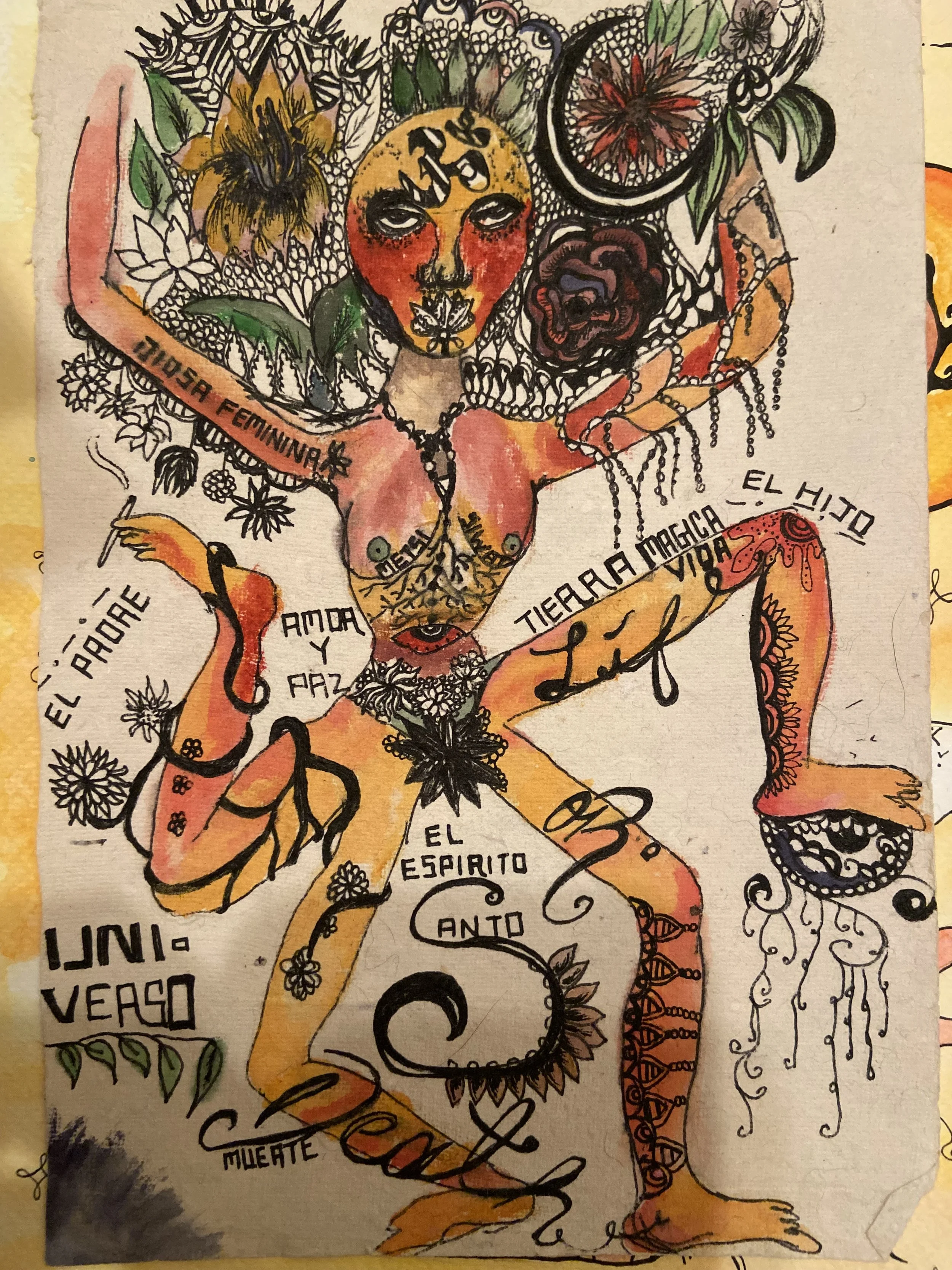 10x8 watercolor and ink on rice paper