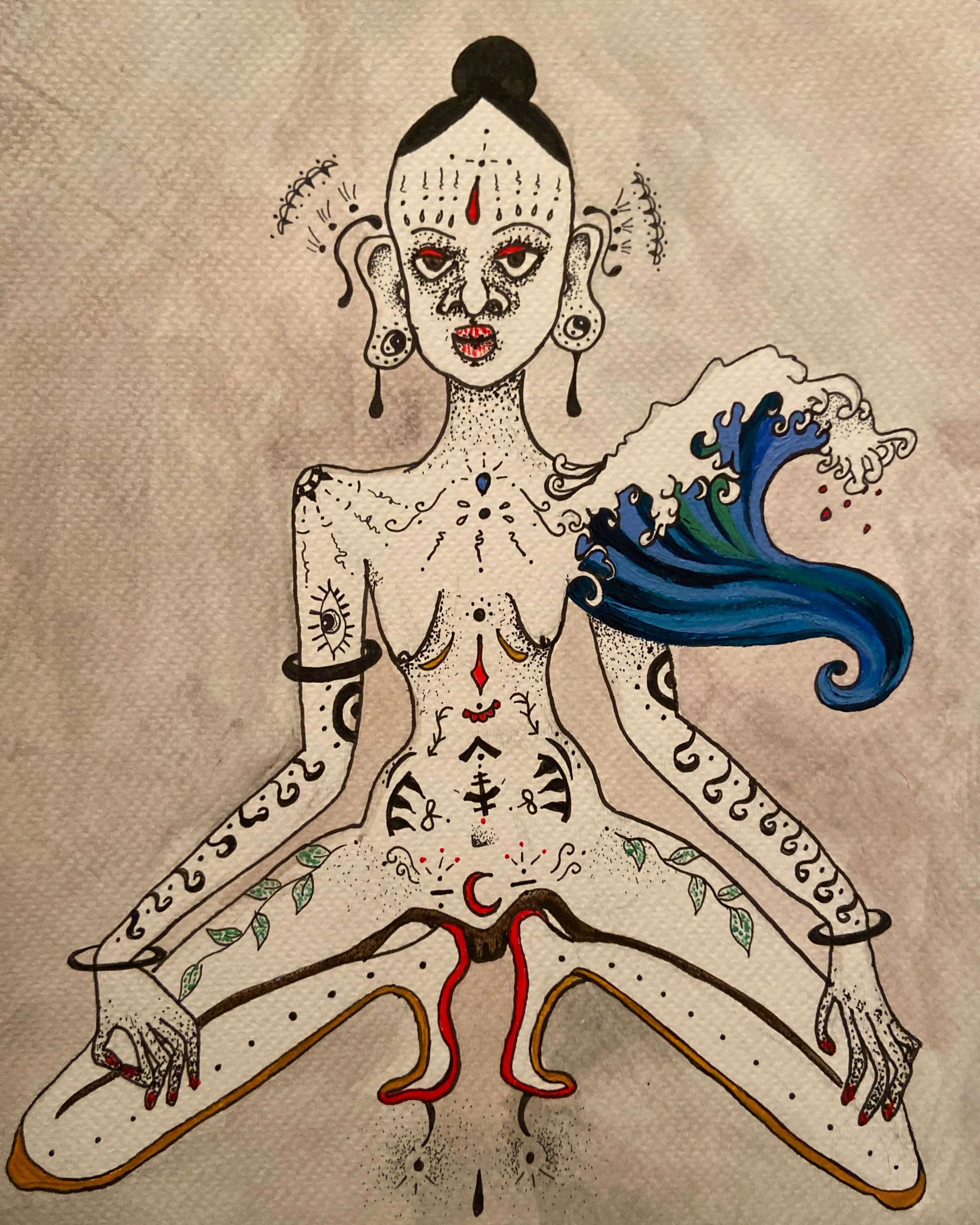 16x10 watercolor and ink on paper