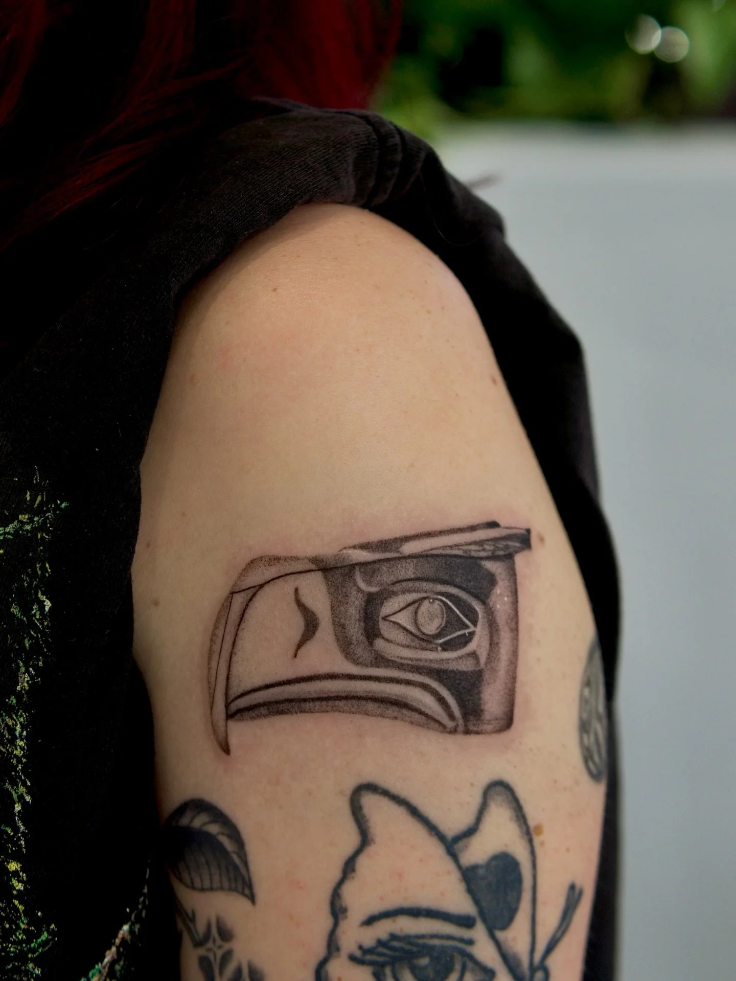 The Kwakwaka&rsquo;wakw transformation mask, which inspired the Seattle Seahawks logo. This piece felt especially meaningful going to Lexis as her great grandmother was part of a tribe on Vancouver Island and the mask originates from the island&rsquo