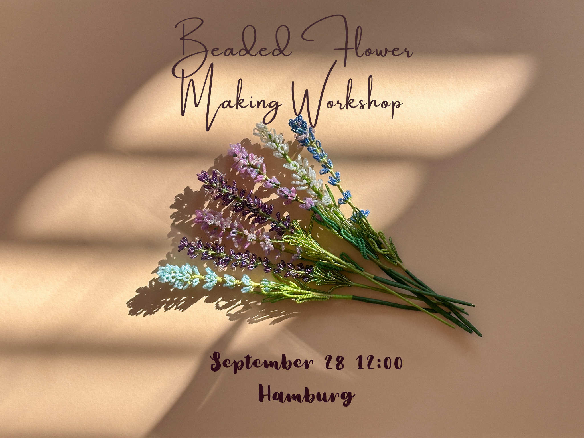 Beaded Flower Making Workshop - Lavender
