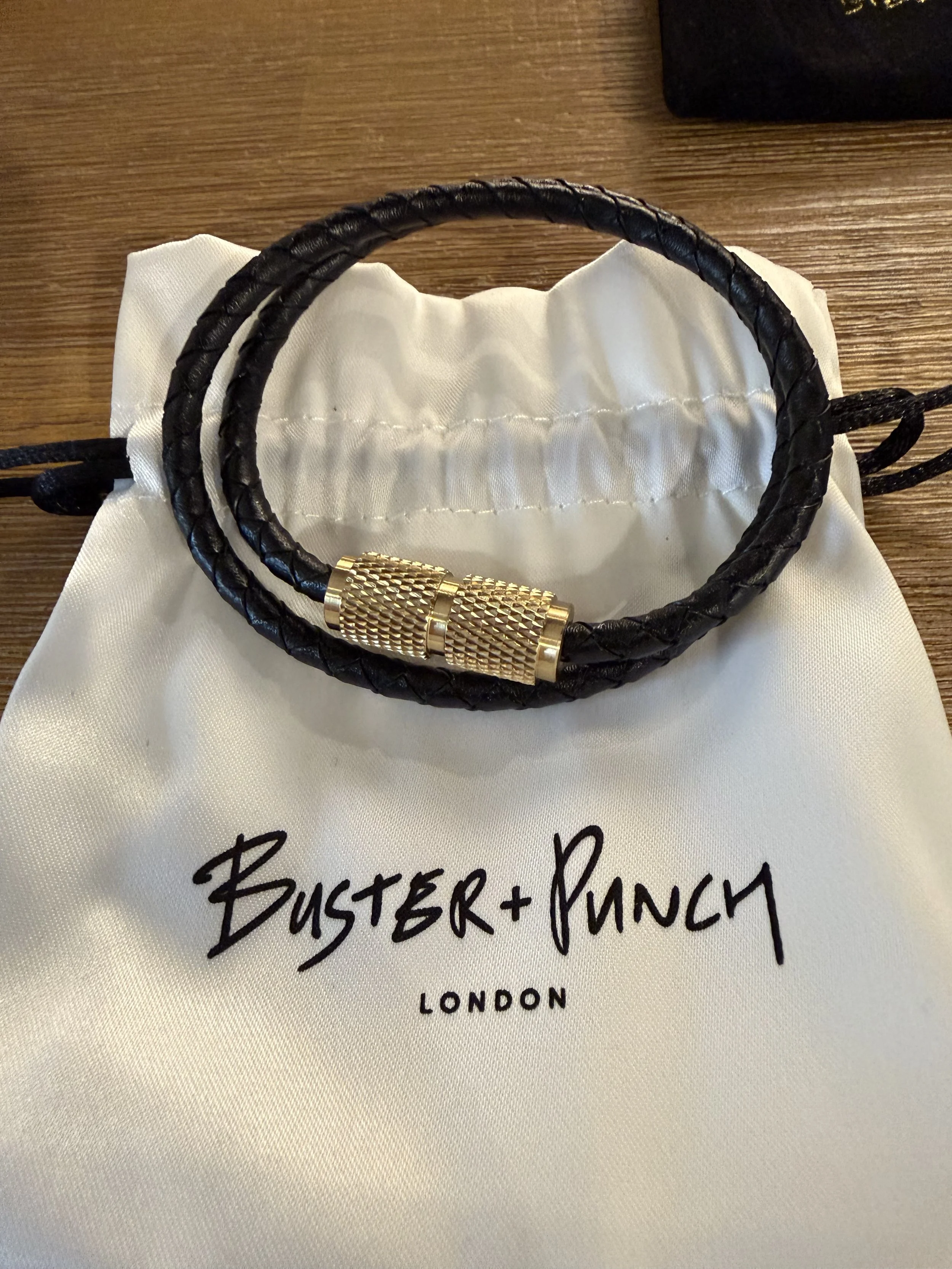 DOUBLE BRACELET / BLACK / BRASS by Buster and Punch