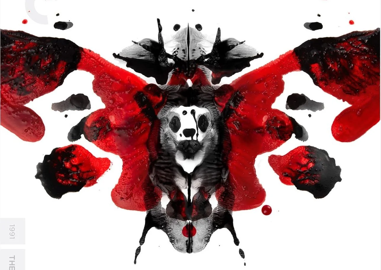 Silence of the Lambs criterion movie cover, moth with red wings