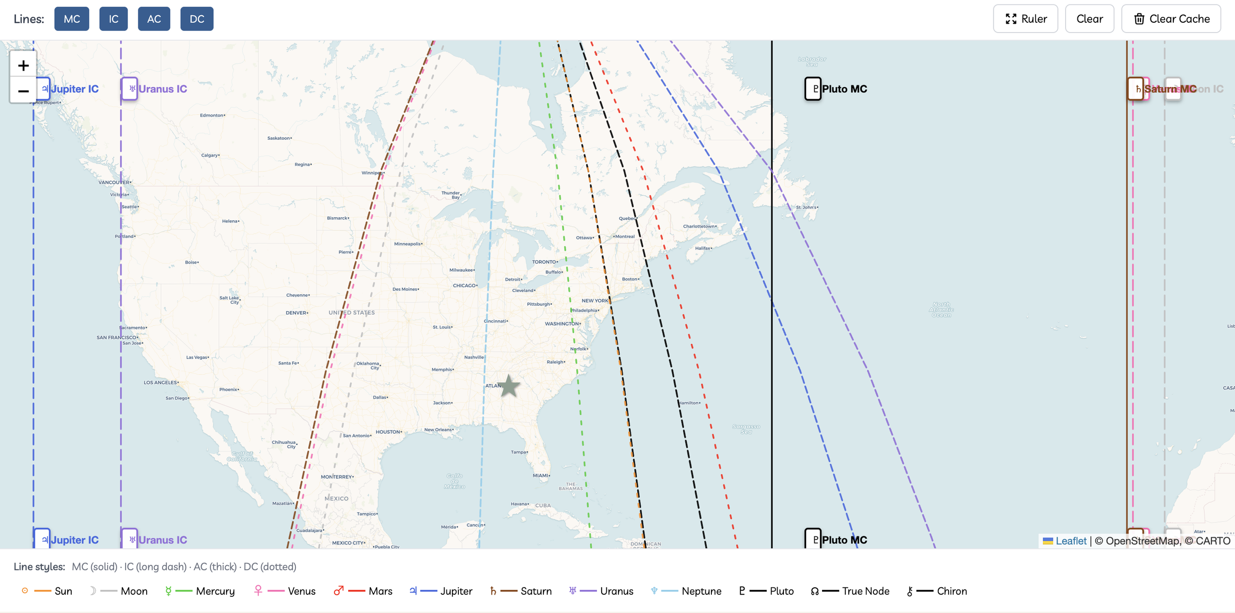 Generate Your Astrocartography Map (using my site)